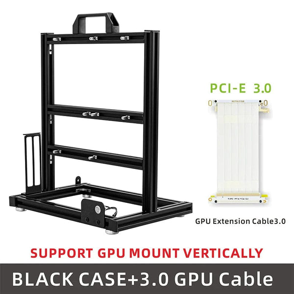 Planet Gates BlockCase Silver METALFISH BlockCase Aluminum Open Frame Case Support ATX/M-ATX Mainboard GPU Mount Horizontally 240 Liquid Cooler Gaming Cabinet