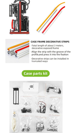 Planet Gates BlockCase Silver METALFISH BlockCase Aluminum Open Frame Case Support ATX/M-ATX Mainboard GPU Mount Horizontally 240 Liquid Cooler Gaming Cabinet