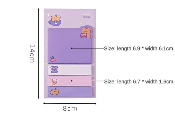 Planet Gates BLT Kawaii Ins Girly Animals Index Memo Pad N Times Sticky Notes To Do List Planner Sticker Cute Stationery