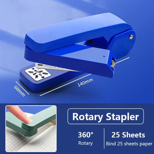 Planet Gates Blue-1 360 Rotatable Metal Heavy Duty Stapler Standard Long Stapler Stapling Use Staples Office Bookbinding Supplies Manual Binding