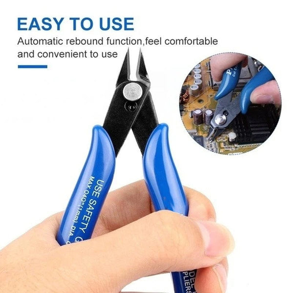 Planet Gates Blue 1 PCS Mini Nose Cutting Plier Electrical Wire Cable Cutter  Metal Side Snips Flush Pliers Convenient Durable Tool