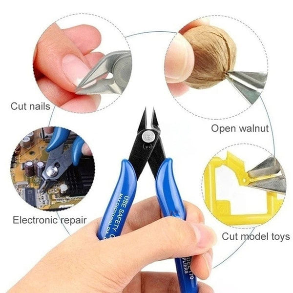 Planet Gates Blue 1 PCS Mini Nose Cutting Plier Electrical Wire Cable Cutter  Metal Side Snips Flush Pliers Convenient Durable Tool