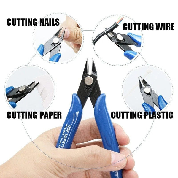 Planet Gates Blue 1 PCS Mini Nose Cutting Plier Electrical Wire Cable Cutter  Metal Side Snips Flush Pliers Convenient Durable Tool