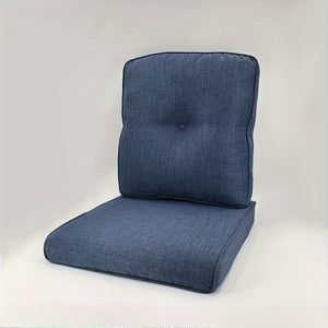 Planet Gates Blue / 1 Piece 64*56*9cm And 1 Piece 58*58cm Yarn-Dyed Fabric Sofa Seat Cushion Set 2pcs/set Outdoor Waterproof UV Resistant Cotton Core Filling Suitable for Rattan Chair Sofa Home Furniture