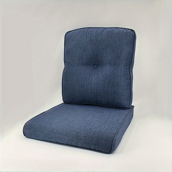 Planet Gates Blue / 1 Piece 64*56*9cm And 1 Piece 58*58cm Yarn-Dyed Fabric Sofa Seat Cushion Set 2pcs/set Outdoor Waterproof UV Resistant Cotton Core Filling Suitable for Rattan Chair Sofa Home Furniture