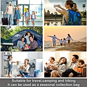 Planet Gates Blue / 10 Packs 10pcs Compression Bags For Travel, Travel Accessories, Space Saver Bags, No Vacuum Or Pump Needed, Vacuum Storage Bags For Travel Essentials, Travel And Home Packing Organizers (Blue), travel accessories