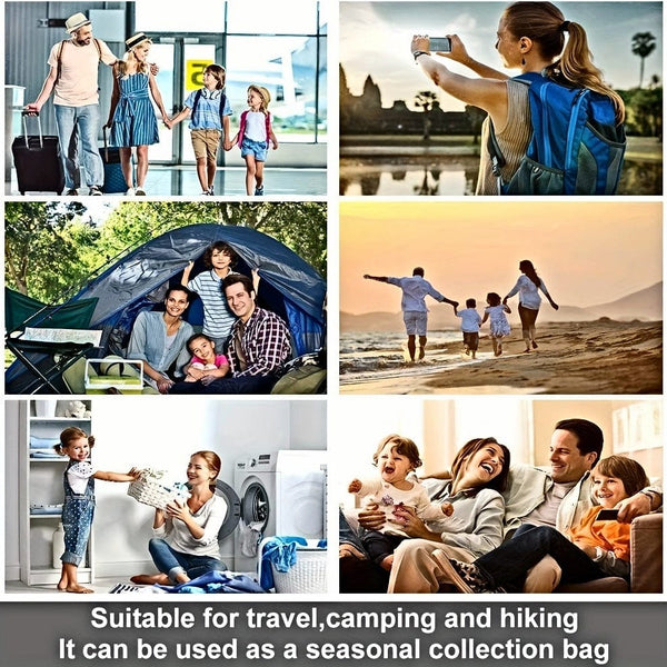 Planet Gates Blue / 10 Packs 10pcs Compression Bags For Travel, Travel Accessories, Space Saver Bags, No Vacuum Or Pump Needed, Vacuum Storage Bags For Travel Essentials, Travel And Home Packing Organizers (Blue), travel accessories