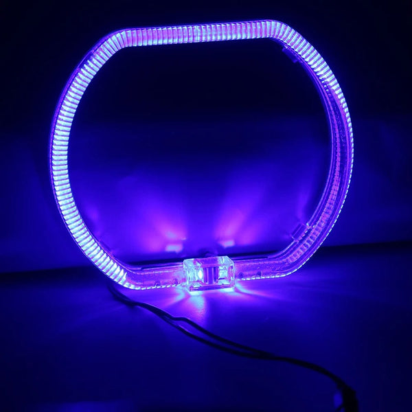 Planet Gates Blue / 100mm 100/76MM LED Angel Eyes Square Guide Halo Ring Daytime Running Lights With Driver For Bi Xenon Headlight Lenses DRL Accessories