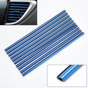 Planet Gates Blue - 10pcs 10pcs 20cm Car Air Conditioner Decoration Strip For Vent Outlet, U Shape Moulding Trim Strips, Styling Car Door Edge Corner Protector