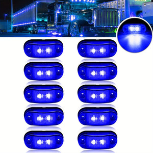 Planet Gates Blue / 10pcs 10pcs New Upgraded 12V-24V Universal LED Front Rear Side Indicator Marker Light Bulb For Truck RV Car Bus Trailer Van Caravan Boat - Amber/Red/White