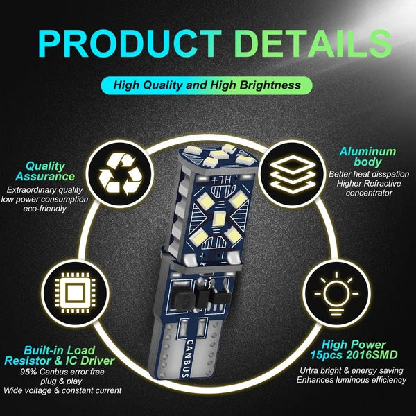 Planet Gates Blue / 10pcs 2/10PCS T10 W5W 194 198 158 New Super Bright Car LED Car Parking Lights WY5W 168 501 2825 Auto Wedge Turn Side Bulbs Car