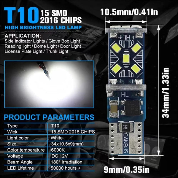 Planet Gates Blue / 10pcs 2/10PCS T10 W5W 194 198 158 New Super Bright Car LED Car Parking Lights WY5W 168 501 2825 Auto Wedge Turn Side Bulbs Car