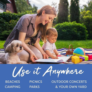 Planet Gates Blue / 152.4x203.2cm 1pc Picnic Blankets Dual Layers Picnic Blanket Outdoor Water-Resistant Handy Mat Tote Spring Summer Camping Blanket Great For The Beach