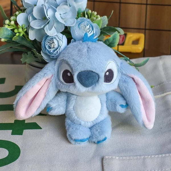 Planet Gates Blue 16cm Disney Stitch Doll Keychain Plush Toy Backpack Pendant  Anime Lilo & Stitch Children's Toy Soft Comfortable Stuffed Doll