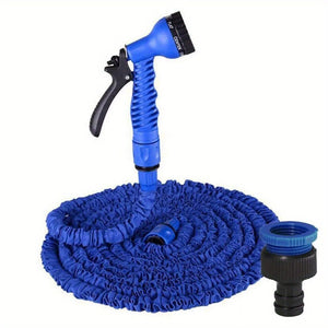 Planet Gates Blue / 175FT 1pc Expandable Garden Hose Flexiable Water Hose With 7 Function Nozzle Lightweight Retractable Garden Hose For Outdoor, 7.62meter-60.96meter