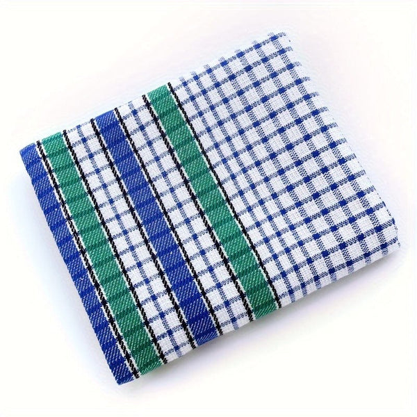 Planet Gates Blue 1pc 1/4pcs Large Kitchen Dish Towel, Absorbent Super Soft Cotton Dish Cloth, Bright Color Tea/Bar Towel For Washing Drying Dish And Home