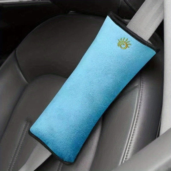 Planet Gates Blue 1pc Car Seat Belt Cover With Cartoon Cute Insurance Shoulder Cover Lengthened And Thickened Plush Anti-strangle Sleeping Pillow