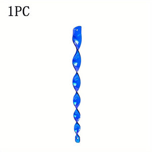 Planet Gates Blue 1pc Garden Patio Decoration: 1pc Bird Repellent Scare Strip, Spiral Wind Spinning Bird Catcher & Wind Chimes - Perfect Memorial Gifts!