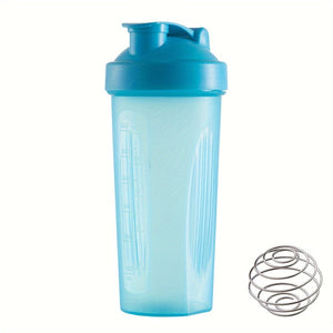 Planet Gates Blue 1pc, Large Sports Shake Cup, With Metal Stirring Ball, For Protein Powder Shake Drink Mixing, Sports Water Bottle, Suitable For Gym, School Playground Work And Others, The Best Companion For Sports People, 600ml/20oz