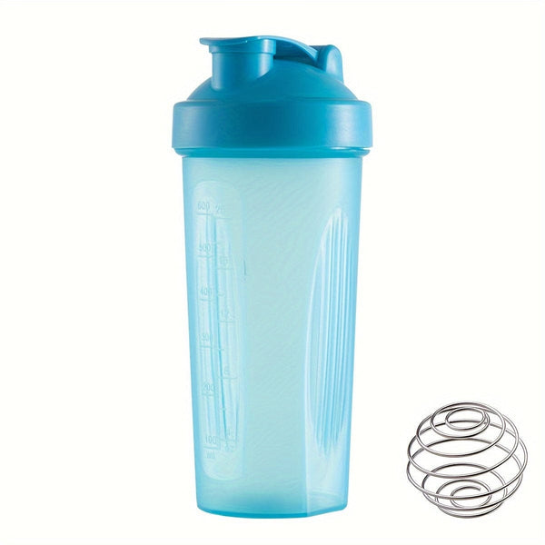 Planet Gates Blue 1pc, Large Sports Shake Cup, With Metal Stirring Ball, For Protein Powder Shake Drink Mixing, Sports Water Bottle, Suitable For Gym, School Playground Work And Others, The Best Companion For Sports People, 600ml/20oz