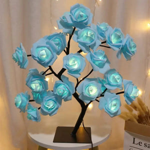 Planet Gates Blue / 1PC LED Table Lamp Rose Flower Tree USB Night Lights Home Decoration LED Table Lights Parties Xmas Christmas Wedding Bedroom Decor