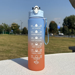 Planet Gates Blue 1pc, Motivational Water Bottle, 750ml/25oz BPA Free Water Bottles, Sports Water Cups, Portable Drinking Cups, Summer Drinkware, For Outdoor Camping, Hiking, Fitness, Birthday Gifts