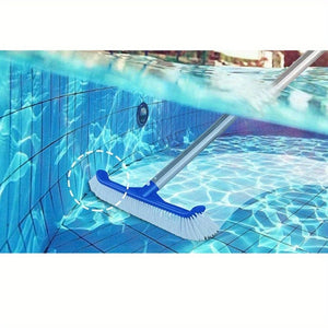 Planet Gates Blue 1pc, Pool Brushes For Cleaning Pool Walls Strong Pool Brush Head For Inground & Above Ground Pools 90 Degrees 44.45cm Pool Scrub Brush For Corners, Curves, Steps, Ladders, Professional Pool Cleaner