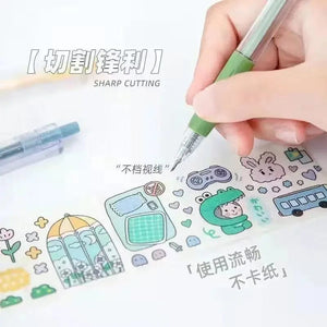 Planet Gates Blue-1Pcs Art Utility Knife Pen Knife Paper Cutter Stickers Scrapbooking Cutting Tool Express Box Cutter Knife School Supplies Stationery