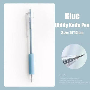 Planet Gates Blue-1Pcs Art Utility Knife Pen Knife Paper Cutter Stickers Scrapbooking Cutting Tool Express Box Cutter Knife School Supplies Stationery