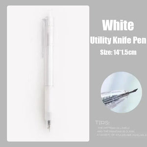 Planet Gates Blue-1Pcs Art Utility Knife Pen Knife Paper Cutter Stickers Scrapbooking Cutting Tool Express Box Cutter Knife School Supplies Stationery