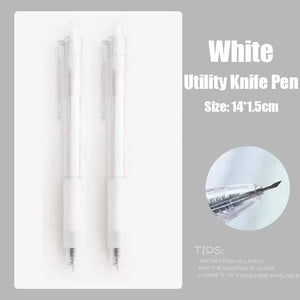 Planet Gates Blue-1Pcs Art Utility Knife Pen Knife Paper Cutter Stickers Scrapbooking Cutting Tool Express Box Cutter Knife School Supplies Stationery