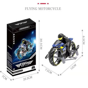 Planet Gates Blue 2-In-1 Land/Air Mode Flying High Speed Motorcycle One Key Switch Stunt 2.4G RC Drone Intelligent Quadcopter Kid Toy Gift