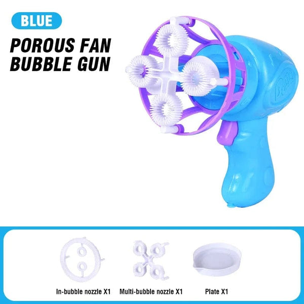 Planet Gates Blue 2 IN 1 Soap Bubbles Machine Bubble Gun Creative Bubble In Bubble Toys Blower Maker Outdoor Party Games Toys for Kids Boys Girls