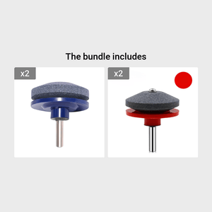 Planet Gates Blue*2+Red*2 1pc Faster Lawn Mower Sharpener Lawnmower Blade Sharpener Universal Grinding Rotary Drill Cuts, Lawn Mower Parts & Accessories