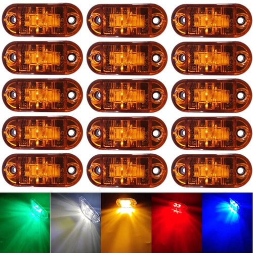 Planet Gates Blue / 20 Pieces 20/10PCS12V 24V LED Side Marker Lights Front Rear Clearance Indicator Lamp Truck Accessorie for Scania Trailer BUS Van Caravan
