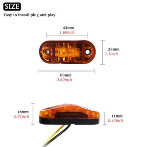 Planet Gates Blue / 20 Pieces 20/10PCS12V 24V LED Side Marker Lights Front Rear Clearance Indicator Lamp Truck Accessorie for Scania Trailer BUS Van Caravan