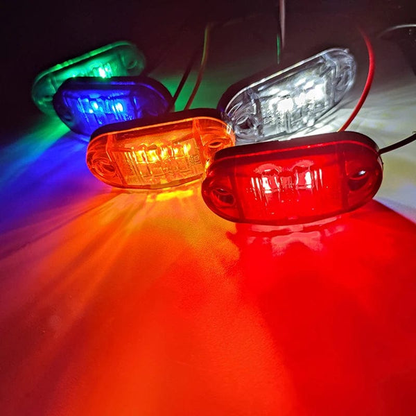 Planet Gates Blue / 20 Pieces 20/10PCS12V 24V LED Side Marker Lights Front Rear Clearance Indicator Lamp Truck Accessorie for Scania Trailer BUS Van Caravan