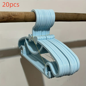 Planet Gates Blue / 20 Sticks 10/20pcs Baby Clothes Storage Plastic Hangers, Kid Clothes Drying Racks, Durable Anti-slip Clothes Drying Racks, Household Storage Organization For Bathroom, Bedroom, Closet, Wardrobe, Home, Dorm