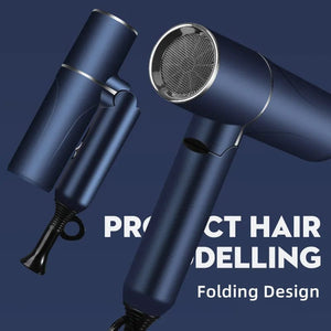 Planet Gates Blue-220V / EU Hot Selling Professional Hair Dryer Negative Ion High Power Blue Light Foldable Electric Hair Dryer Salon Hair Tools Home