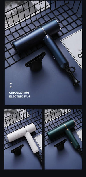 Planet Gates Blue-220V / EU Hot Selling Professional Hair Dryer Negative Ion High Power Blue Light Foldable Electric Hair Dryer Salon Hair Tools Home