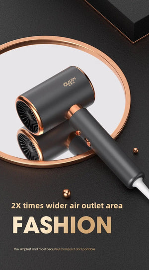 Planet Gates Blue-220V / EU Hot Selling Professional Hair Dryer Negative Ion High Power Blue Light Foldable Electric Hair Dryer Salon Hair Tools Home