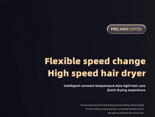 Planet Gates Blue-220V / EU Hot Selling Professional Hair Dryer Negative Ion High Power Blue Light Foldable Electric Hair Dryer Salon Hair Tools Home
