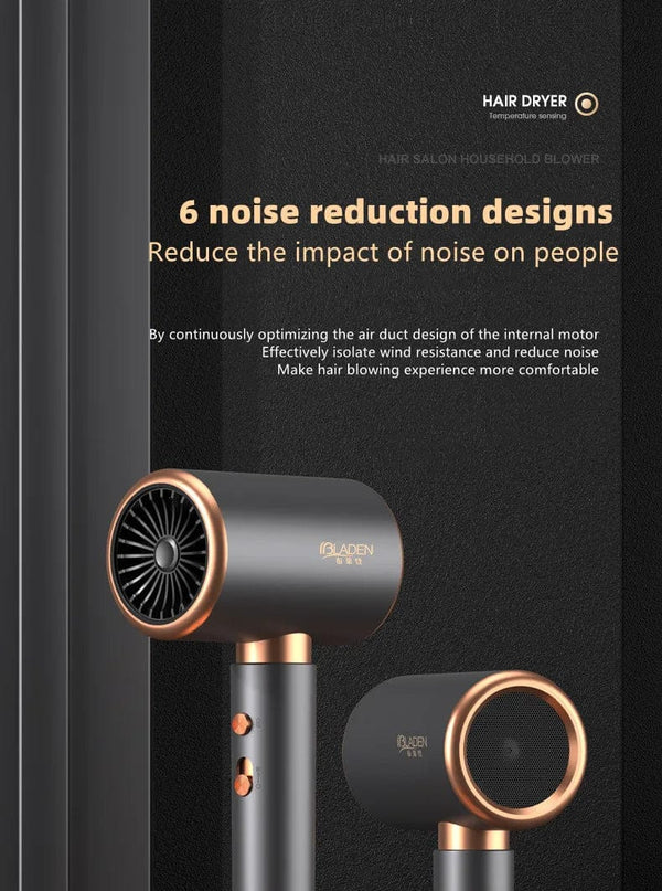 Planet Gates Blue-220V / EU Hot Selling Professional Hair Dryer Negative Ion High Power Blue Light Foldable Electric Hair Dryer Salon Hair Tools Home