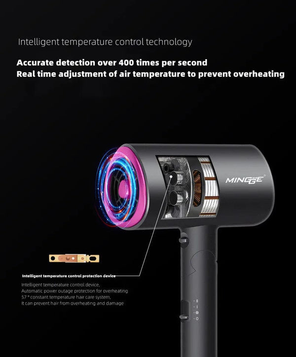 Planet Gates Blue-220V / EU Hot Selling Professional Hair Dryer Negative Ion High Power Blue Light Foldable Electric Hair Dryer Salon Hair Tools Home