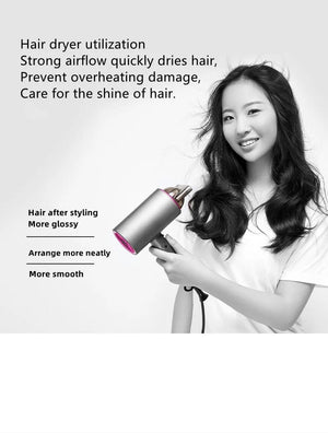 Planet Gates Blue-220V / EU Hot Selling Professional Hair Dryer Negative Ion High Power Blue Light Foldable Electric Hair Dryer Salon Hair Tools Home
