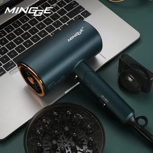 Planet Gates Blue-220V / EU Hot Selling Professional Hair Dryer Negative Ion High Power Blue Light Foldable Electric Hair Dryer Salon Hair Tools Home