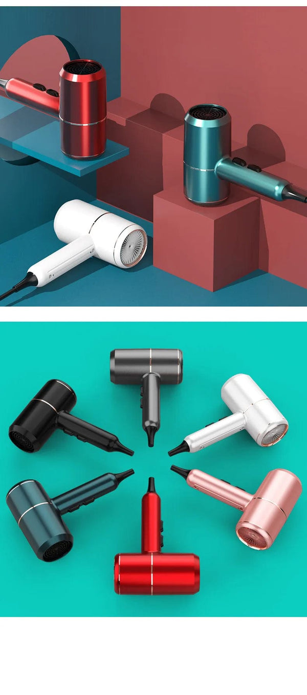 Planet Gates Blue-220V / EU Hot Selling Professional Hair Dryer Negative Ion High Power Blue Light Foldable Electric Hair Dryer Salon Hair Tools Home