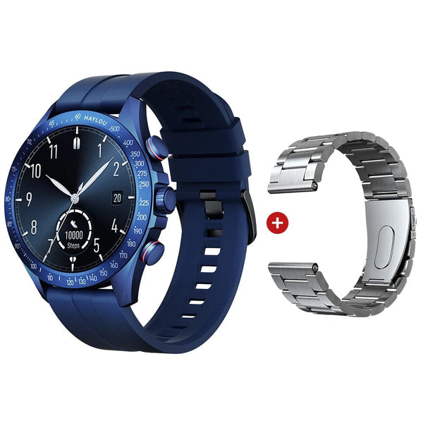 Planet Gates Blue-22MM Black / CHINA HAYLOU Solar Pro Smart Watch 1.43"AMOLED Display Bluetooth Phone Call & Voice Assistant Mulitary-grade Toughness Watch
