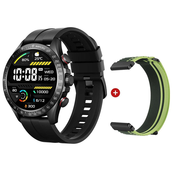 Planet Gates Blue-22MM Black / CHINA HAYLOU Solar Pro Smart Watch 1.43"AMOLED Display Bluetooth Phone Call & Voice Assistant Mulitary-grade Toughness Watch