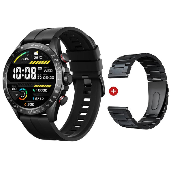 Planet Gates Blue-22MM Black / CHINA HAYLOU Solar Pro Smart Watch 1.43"AMOLED Display Bluetooth Phone Call & Voice Assistant Mulitary-grade Toughness Watch